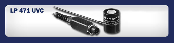 lp471uvc � una sonda radiometrica per la misura nel campo spectrale UVA 220nm...280nm, picco a 260nm.